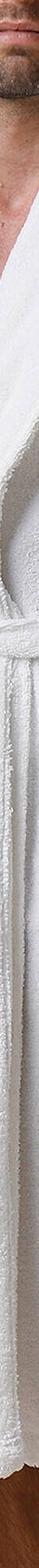 Peignoir mixte adulte éponge bouclette col châle personnalisable (blanc) Peignoir mixte adulte éponge bouclette col châle personnalisable (blanc)